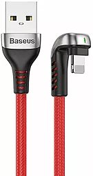 Кабель Baseus Green U-Shaped Lamp Mobile Game USB-A - Lightning 12w 2.4a 2м cable Red (CALUX-B09)