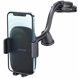 Держатель Usams US-ZJ065 Car Center Console Retractable Phone Holder(Adjustable Gooseneck) Black