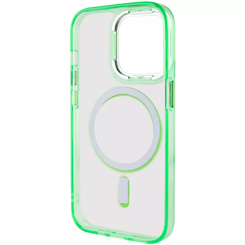 Чехол Epik Iris with MagSafe для Apple iPhone 14 Pro Light Green - фото 4
