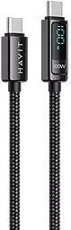 Кабель Havit HV-CB6247 USB Type-C - Type-C 100w 5a 2м PD cable Black - миниатюра 4 Кабель Havit HV-CB6247 USB Type-C - Type-C 100w 5a 2м PD cable Black - миниатюра 4
