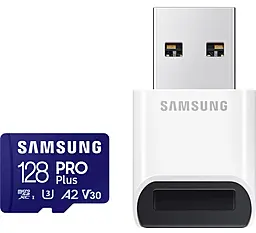 Карта памяти Samsung 128 GB microSDXC UHS-I U3 V30 A2 Class 10 PRO Plus (MB-MD128SB/WW) - фото Карта памяти Samsung 128 GB microSDXC UHS-I U3 V30 A2 Class 10 PRO Plus (MB-MD128SB/WW)