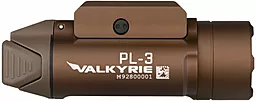 Ліхтарик акумуляторний Olight PL-3 Valkyrie (1x16340, 1хCR123) Desert Tan - мініатюра 4 Ліхтарик акумуляторний Olight PL-3 Valkyrie (1x16340, 1хCR123) Desert Tan - мініатюра 4
