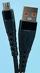 Кабель Denmen D57V USB-A - micro USB 12w 2.4a 1м cable Black - фото Кабель Denmen D57V USB-A - micro USB 12w 2.4a 1м cable Black