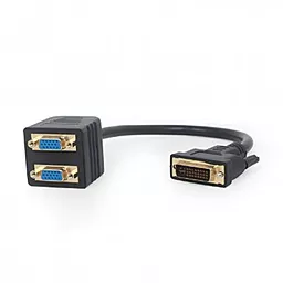 Видео переходник (адаптер) Cablexpert 1хDVI-2хVGA 0.3м M-F Black (A-DVI-2VGA-01)