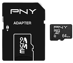Карта пам'яті PNY microSDXC 64GB Performance Plus Class 10 + SD-адаптер (P-SDU64G10PPL-GE)