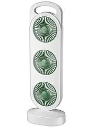Портативний вентилятор Epik Three Head Fan 1200 mAh Green - фото Портативний вентилятор Epik Three Head Fan 1200 mAh Green