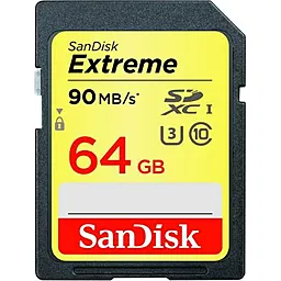 Карта пам'яті SanDisk SDXC 64GB Extreme Class 10 UHS-I U3 (SDSDXNE-064G-GNCIN)