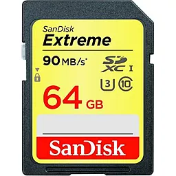 Карта пам'яті SanDisk SDXC 64GB Extreme Class 10 UHS-I U3 (SDSDXNE-064G-GNCIN) - фото Карта пам'яті SanDisk SDXC 64GB Extreme Class 10 UHS-I U3 (SDSDXNE-064G-GNCIN)
