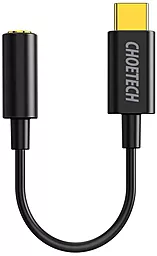 Аудіо-перехідник Choetech M-F USB Type-C - 3.5mm Black (CDLA) - мініатюра 2