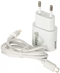 Сетевое зарядное устройство Inkax CD-08 1A + Micro cable White