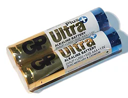 Батарейки GP AAA (LR03) Ultra Plus Alkaline (24AUP-2S2) SHRINK 2шт