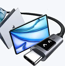 Кабель Ugreen USB Type-C - Type-C 100w 5a 1м PD cable Black (35501) - мініатюра 3 Кабель Ugreen USB Type-C - Type-C 100w 5a 1м PD cable Black (35501) - мініатюра 3