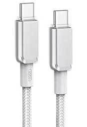 Кабель XO NB-Q250B USB Type-C - Type-C 60w 3a 1м PD cable White