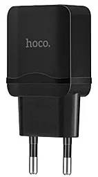 Сетевое зарядное устройство Hoco C22A 2.4a home charger black - фото Сетевое зарядное устройство Hoco C22A 2.4a home charger black