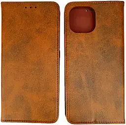 Чехол-книжка 1TOUCH Black TPU Magnet для Samsung Galaxy A03 (A035) 2021 Brown - фото Чехол-книжка 1TOUCH Black TPU Magnet для Samsung Galaxy A03 (A035) 2021 Brown