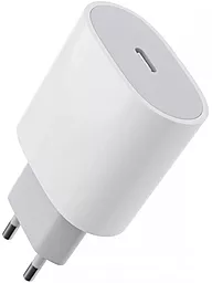 Мережевий зарядний пристрій з підтримкою швидкої зарядки AMHJ83 Power Adapter USB-C 20W White