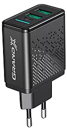 Сетевое зарядное устройство с быстрой зарядкой Grand-X 15.5w QC3.0 2xUSB-A ports home charger black (CH-60) - фото Сетевое зарядное устройство с быстрой зарядкой Grand-X 15.5w QC3.0 2xUSB-A ports home charger black (CH-60)