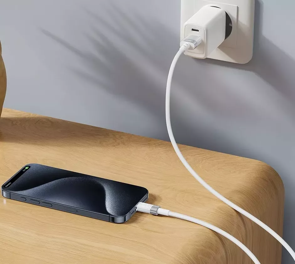 Кабель XO NB282 USB-A - Type-C 30w 6a 1м cable White - фото 3
