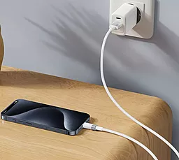 Кабель XO NB282 USB-A - Type-C 30w 6a 1м cable White - мініатюра 3 Кабель XO NB282 USB-A - Type-C 30w 6a 1м cable White - мініатюра 3
