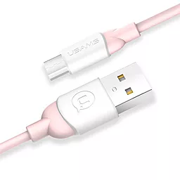 Кабель Usams Ice-cream USB-A - micro USB 12w 2.4a 1м cable Pink (US-SJ247)