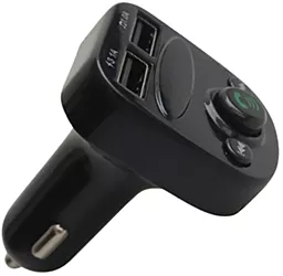 Автомобільний зарядний пристрій з FM трансмітером Allison ALS-A89 15w 2xUSB-A ports car charger black