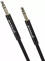 Аудіо кабель Proove Weft AUX mini Jack 3.5mm M/M Cable 1 м black