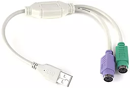 Шлейф (Кабель) Cablexpert USB Male - 2xPS/2 0.3m (UAPS12)