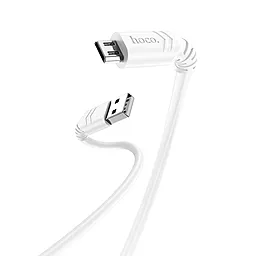 Кабель Hoco X62 Fortune USB-A - micro USB 12w 2.4a 1м cable White - миниатюра 2 Кабель Hoco X62 Fortune USB-A - micro USB 12w 2.4a 1м cable White - миниатюра 2