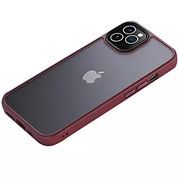 Чехол Epik TPU+PC Metal Buttons для Apple iPhone 12 Pro, iPhone 12 (6.1") Бордовый