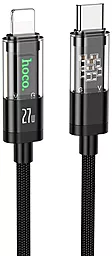 Кабель Hoco U116 USB Type-C - Lightning 27w 3a 1.2м PD сable Black - фото Кабель Hoco U116 USB Type-C - Lightning 27w 3a 1.2м PD сable Black