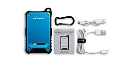 Повербанк Momax iPower Tough 2 power bank 9000 mAh, [BAIPOWER29B] Blue - миниатюра 2
