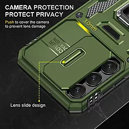 Ударостойкий чехол Camshield Army Ring для Samsung Galaxy S21 Army Green - миниатюра 3