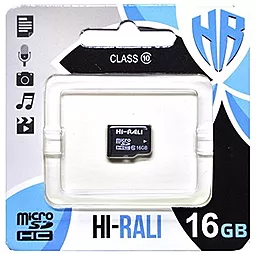 Карта памяти Hi-Rali microSDHC 16GB Class 10 UHS-I U1 (HI-16GBSD10U1-00) - фото Карта памяти Hi-Rali microSDHC 16GB Class 10 UHS-I U1 (HI-16GBSD10U1-00)