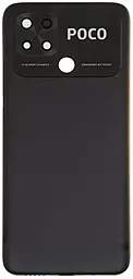 Задняя крышка корпуса Xiaomi Poco C40 со стеклом камеры Power Black