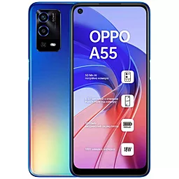 Смартфон Oppo A55 4/64GB Rainbow Blue (OFCPH2325_BLUE) - фото Смартфон Oppo A55 4/64GB Rainbow Blue (OFCPH2325_BLUE)
