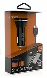 Автомобильное зарядное устройство LDNio USB Car Charger + Lightning (2.1Ax2) Black (DL-C219) - миниатюра 4