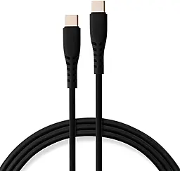Кабель Vinga Silicon USB Type-C to Type-C 60w 3a 2m PD cable Black (VCDCCC262SB) - фото Кабель Vinga Silicon USB Type-C to Type-C 60w 3a 2m PD cable Black (VCDCCC262SB)