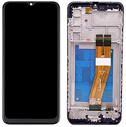 Дисплей Samsung Galaxy A02s A025, Galaxy M02s M025 (163mm) з тачскріном і рамкою, оригінал, Black