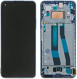 Дисплей Xiaomi Mi 11 Lite 4G, Mi 11 Lite 5G с тачскрином и рамкой, оригинал, Blue