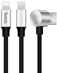 Кабель USB Hoco U18 Golden Hat Multi-Functional 2-in-1 USB to Lightning/micro USB cable black