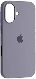 Чехол Silicone Case Full для Apple iPhone 16 Lavander Gray - фото Чехол Silicone Case Full для Apple iPhone 16 Lavander Gray
