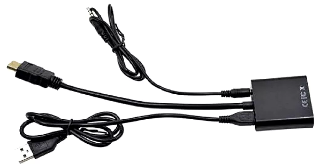 Видео переходник (адаптер) STLab HDMI M - VGA F + Audio 3.5mm - 3.5mm Черный (U-990) - фото 7
