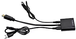 Видео переходник (адаптер) STLab HDMI M - VGA F + Audio 3.5mm - 3.5mm Черный (U-990) - миниатюра 7