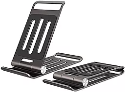 Настольная подставка Hoco PH49 Elegant Metal Folding Desktop Holder Gray - фото Настольная подставка Hoco PH49 Elegant Metal Folding Desktop Holder Gray