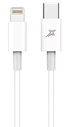 Кабель Grand-X USB Type-C - Lightning 12w 2.4a 1м сable White (CL-03W)