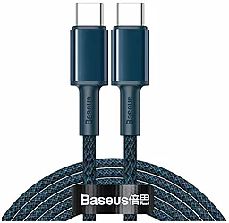 Кабель USB PD Baseus High Density Braided 20V 5A USB Type-C - Type-C Cable Blue (CATGD-03)