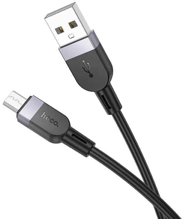 Кабель Hoco X109 USB-A - micro USB 12w 2.4a 3м cable Black - фото 2
