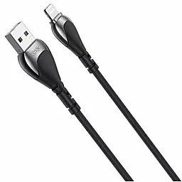 Кабель USB XO NB218 Anti-Breakage Silicone 2.4A Lightning Cable Black - фото Кабель USB XO NB218 Anti-Breakage Silicone 2.4A Lightning Cable Black