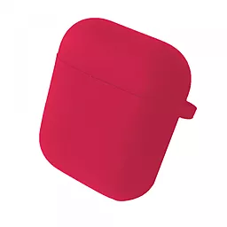 Силіконовий чохол NICHOSI для AirPods 1/2 microfiber Hot pink