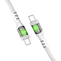 Кабель Promate USB Type-C - Type-C 60w 3a 2м PD cable White (transline-cc200)
